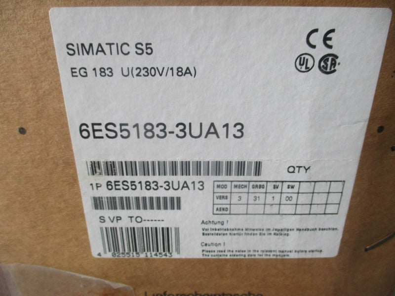 SIEMENS 6ES5183-3UA13 230V 18A NSMP