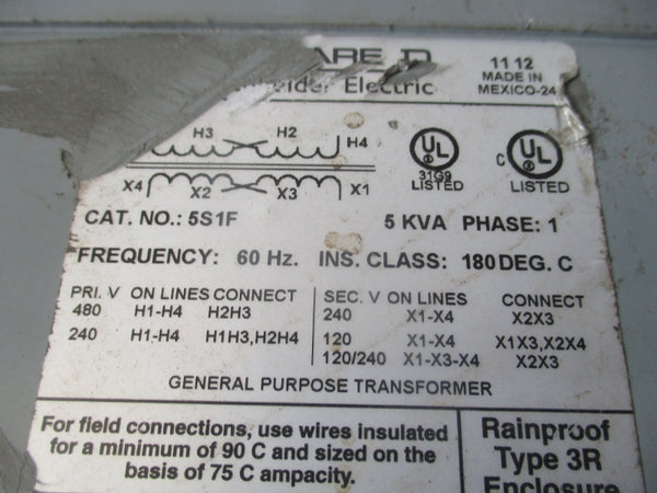 SQUARE D 5S1F 480V (AS PICTURED) UNMP
