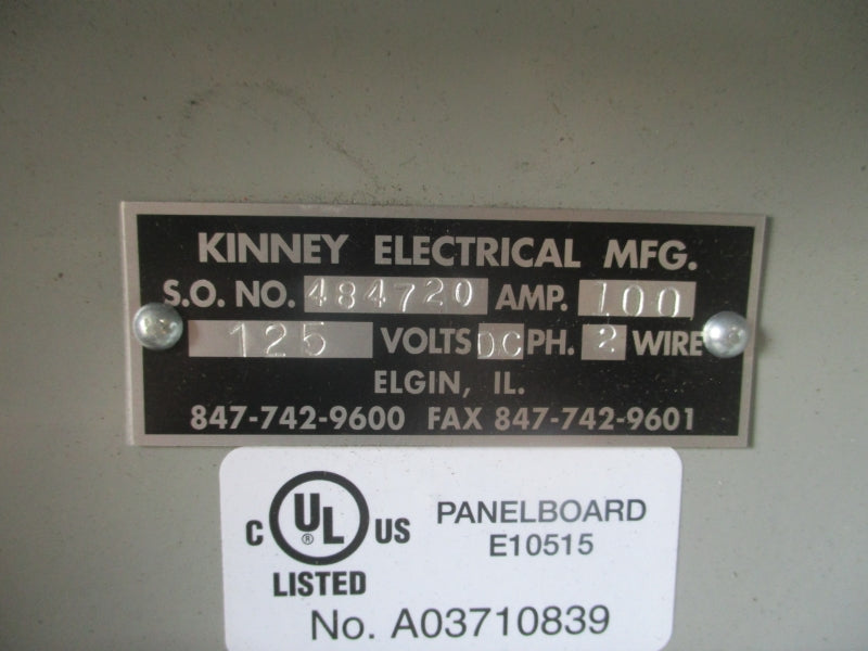 KINNEY ELECTRICAL 484720 125V 100A UNMP