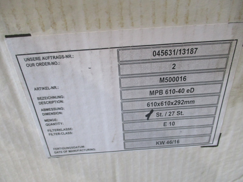 M500016 610X610X292MM NSMP