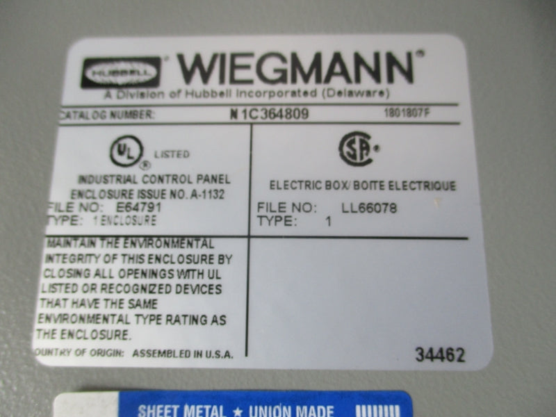 HUBBELL N1C364809 NSMP