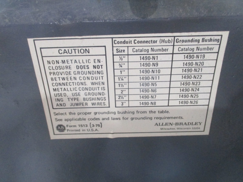 ALLEN BRADLEY 1450-SC1 SER. A NSNP