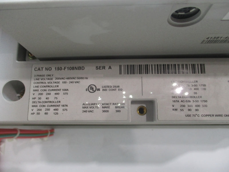 ALLEN BRADLEY 150-F108FBD SER. A 480V 108A NSNP