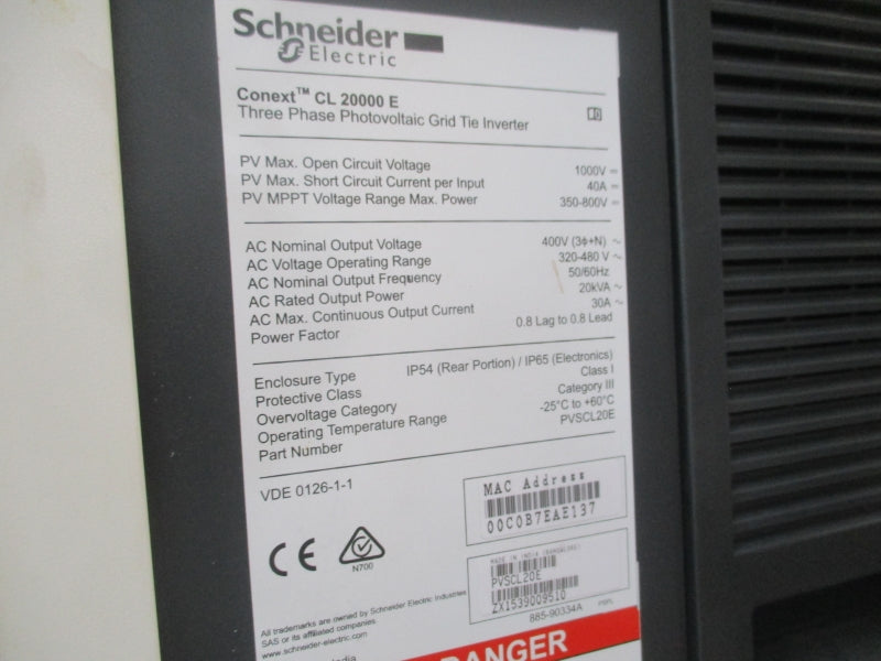 SCHNEIDER ELECTRIC PVSCL20E100 1000V 40A NSMP