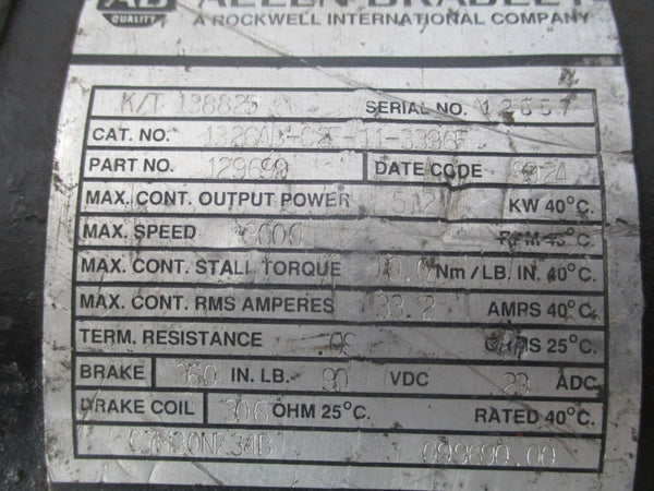 ALLEN BRADLEY 1326AB-C2E-11-3396F 33.2A UNMP