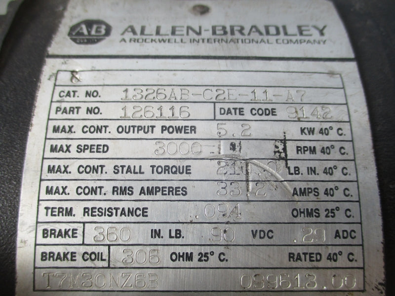 INDUSTRIAL SPARE PART 1326AB-C2E-11-A7 33.2A UNMP