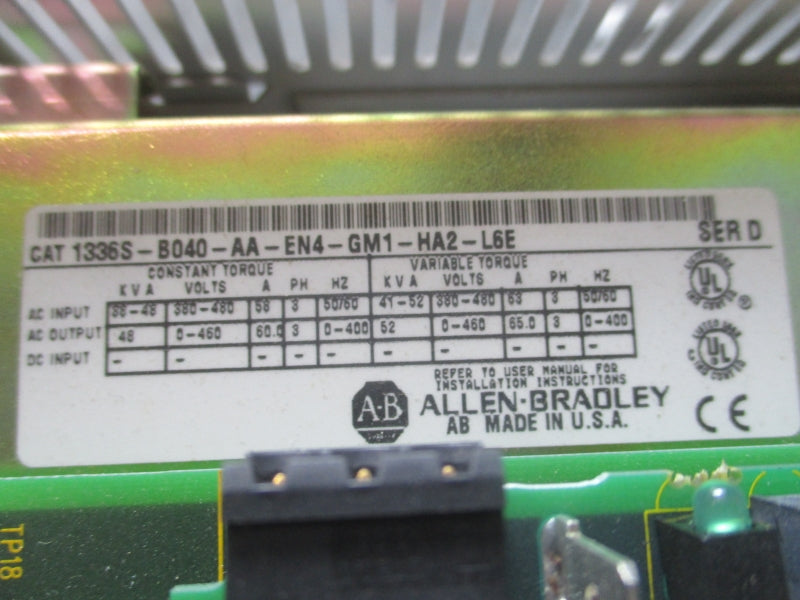 INDUSTRIAL SPARE PART 1336S-B040-AA-EN4-GM1-HA2-L6E SER. D 380-480V 58A NSNP