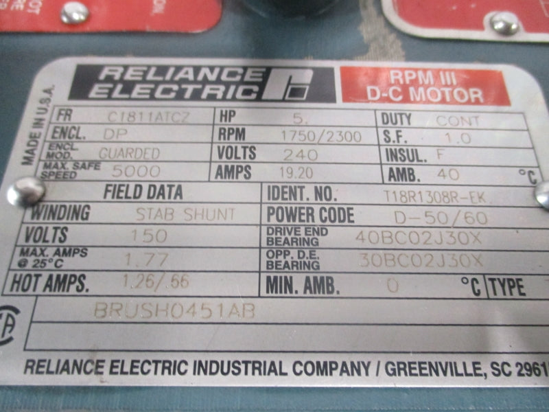 RELIANCE ELECTRIC C1811ATCZ T18R1308R-EK 240V 19.20A NSNP