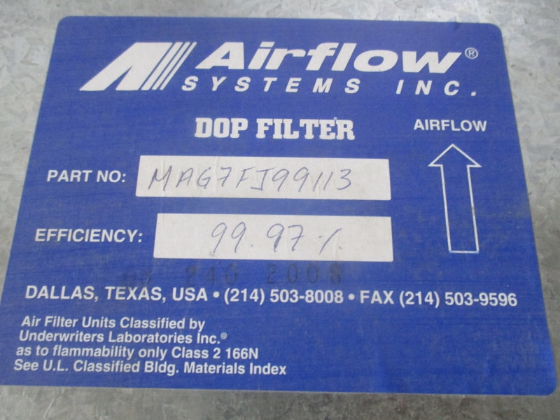 AIRFLOW SYSTEMS MAG7FJ99113 2303/8X23 3/8X12 NSMP