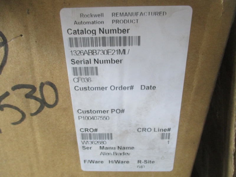 INDUSTRIAL SPARE PART 1326AB-B730E-21-ML SER. B 460V 22.8A REMAN
