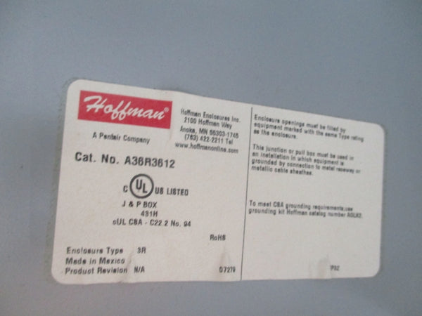 HOFFMAN A36R3612 (AS PICTURED) NSNP