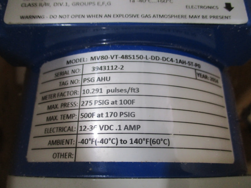 GENERAL ELECTRIC MV80-VT-48S150-L-DD-DC4-1AH-ST-P0 12-36VDC .1A 275PSI NSMP