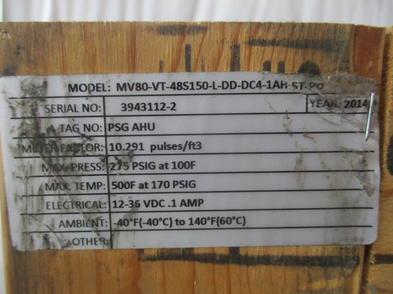 GENERAL ELECTRIC MV80-VT-48S150-L-DD-DC4-1AH-ST-P0 12-36VDC .1A 275PSI NSMP