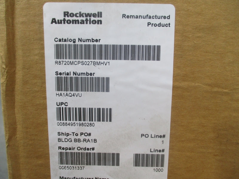 INDUSTRIAL SPARE PART 8720MC-PS027BM-HV1 380-460V 28A RE. 0.1 REMAN