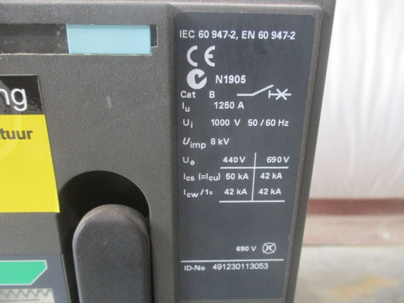 KLOCKNER MOELLER IZMB1-A1250 1000V 1250A (AS PICTURED) UNMP