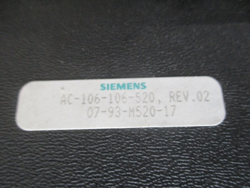 SIEMENS AC-106-106-520 REV.02 (AS PICTURED) NSNP