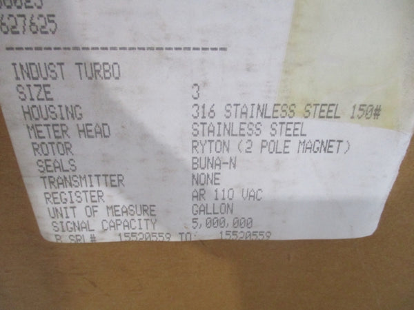 BADGER METER 3" STAINLESS 150# AR 56681-995 110VAC 7A NSMP