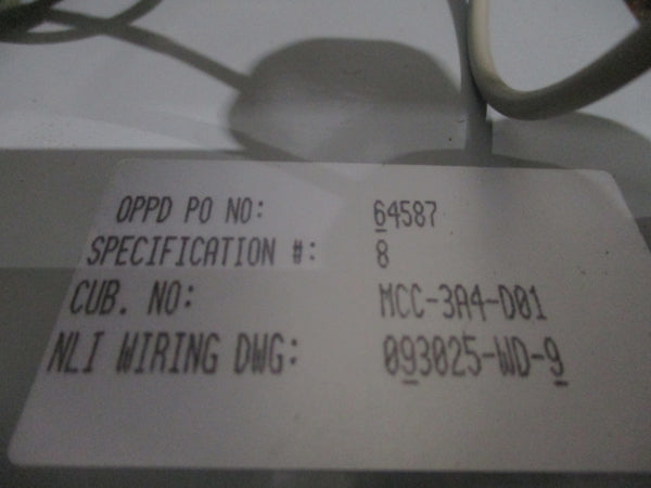 NLI MCC BUCKET SIZE 3 36" FVNR COMBO INC 0000116823-0 REV. 1 NSMP