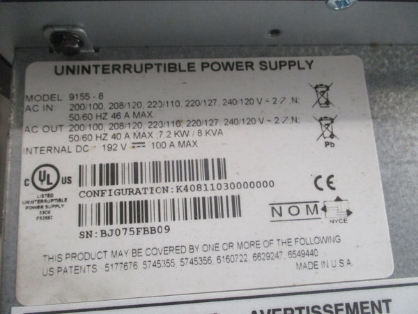 EATON 9155-8 200/100V 46A NSMP