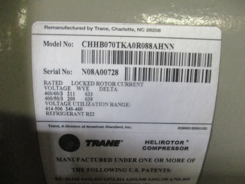 TRANE CHHB070TKA088AHNN 460/60/3V 633A NSNP