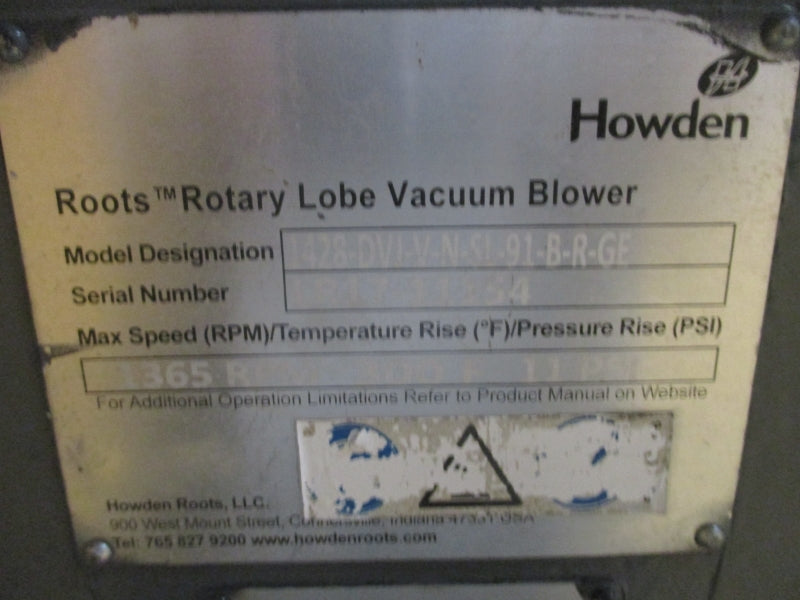 HOWDEN ROOTS 1428-DVJ-V-N-SL-91-B-R-GE 11PSI 1428 REMAN