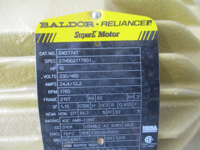 BALDOR EM3774T 230/460V 24.4/12.2A NSNP