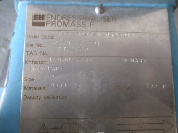ENDRESS+HAUSER 63FS80-FTW00A2591W 85-260VAC 3" UNMP