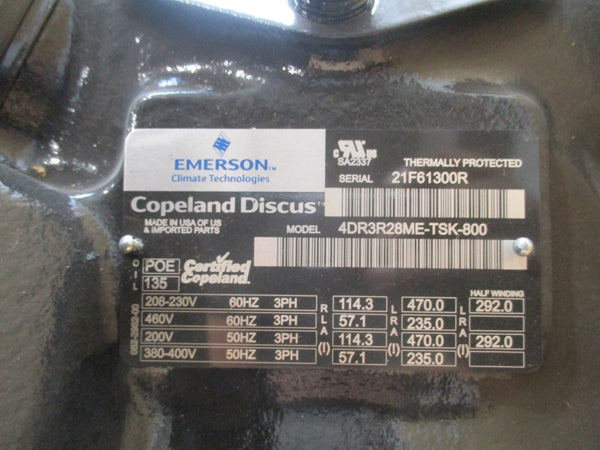 COPELAND 4DR3R28ME-TSK-800 460V 57.1A NSMP