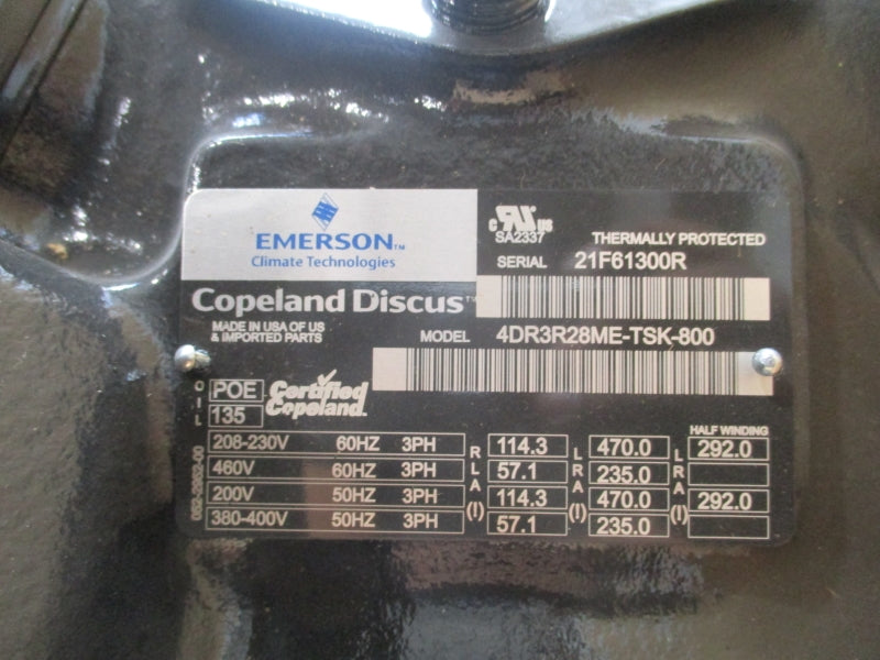 COPELAND 4DR3R28ME-TSK-800 460V 57.1A NSMP