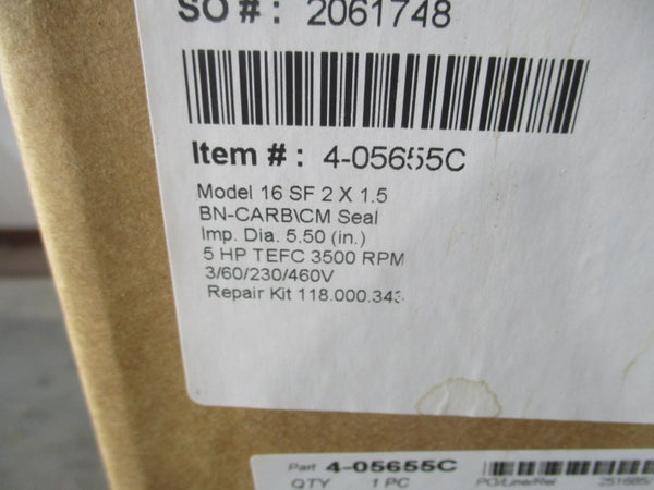 SCOT PUMP 4-05655C 16SF2X1.5 460V NSFS