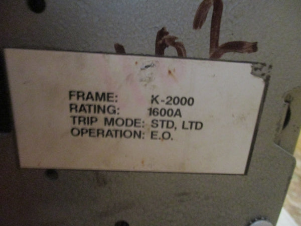 I-T-E K2000 MPS-C 2000 600VAC 1600A NSNP