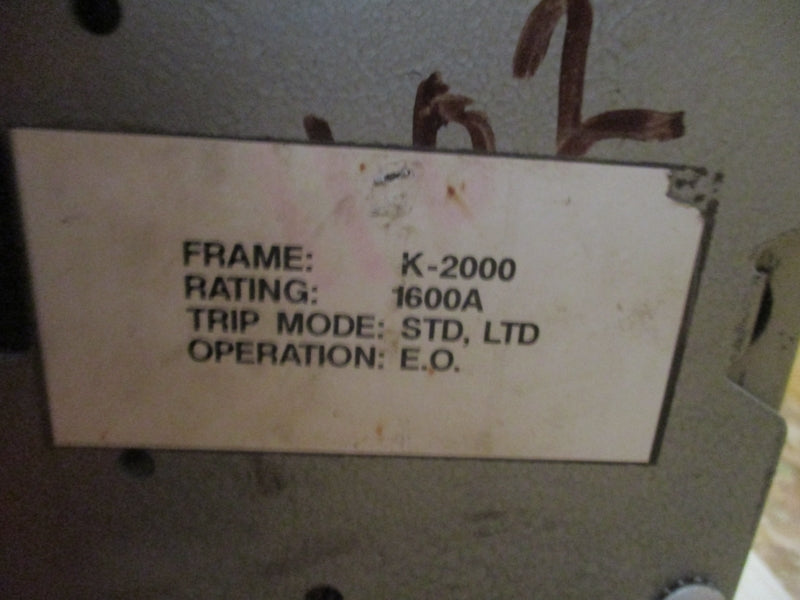 I-T-E K2000 MPS-C 2000 600VAC 1600A NSNP