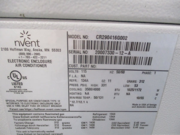 NVENT CR290416G002 115V 134A 53-331PSI NSMP