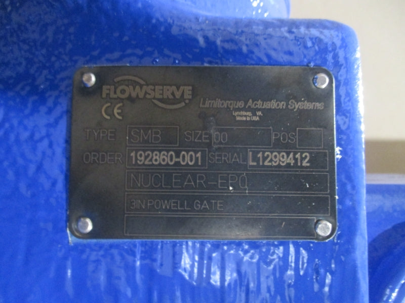 LIMITORQUE 3" SMB-00 NUCLEAR-APO  230/460V 3.00/1.50A NSNP