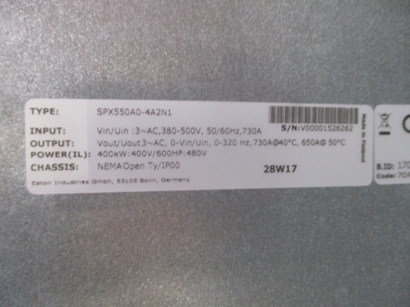 EATON SPX550A0-4A2N1 F/W SPX00032V0 380-500V 730A NSMP