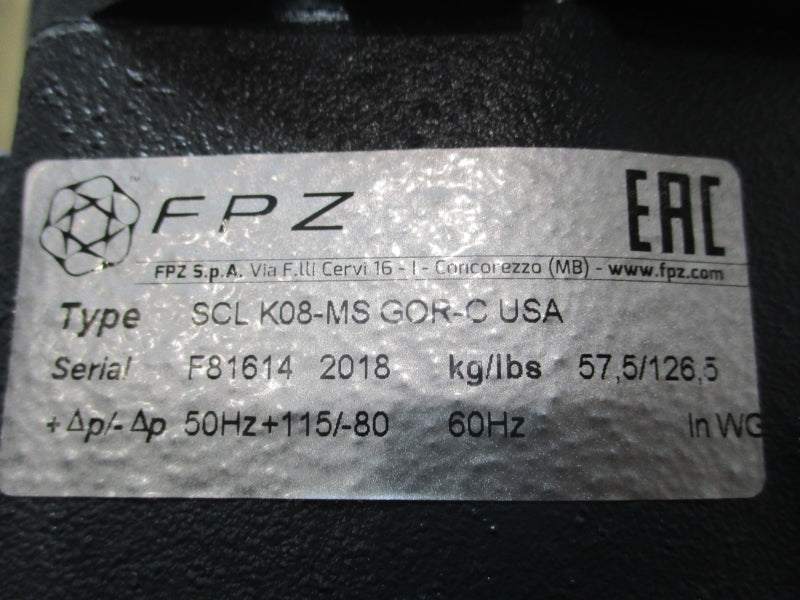 FPZ SCLK08-MSGOR-C 10 HP NSMP
