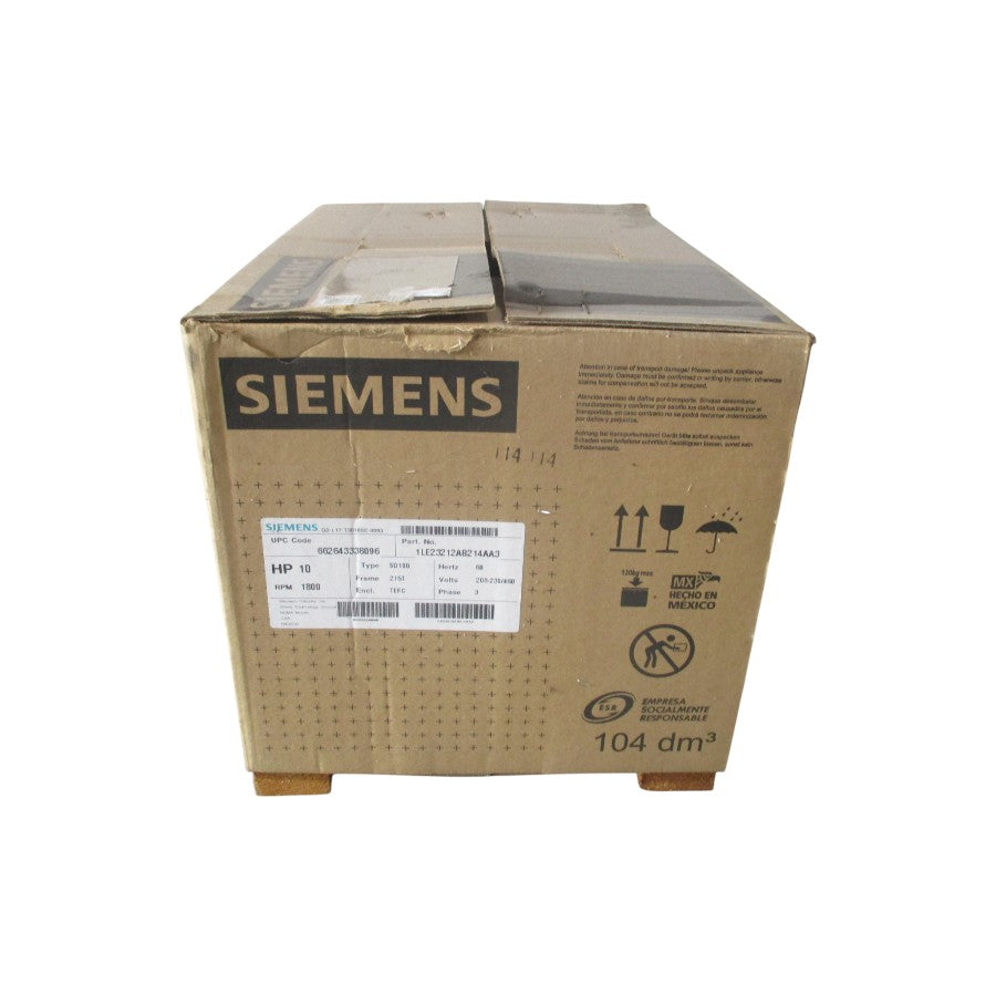 SIEMENS 1LE23212AB214AA3 208-230/460V 27.0-25.0/12.5A NSMP