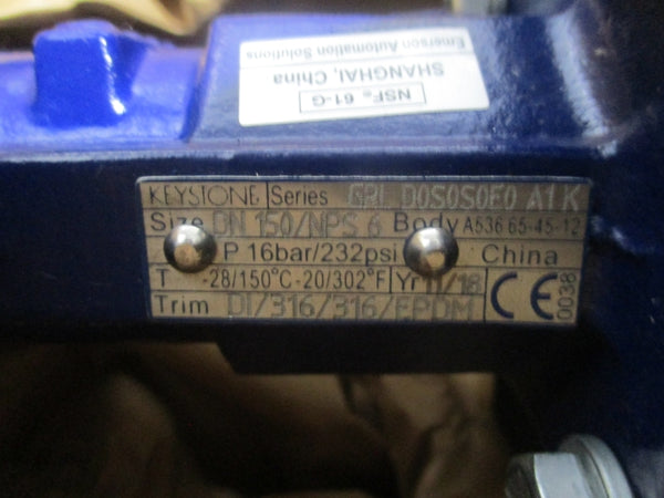 EMERSON/KEYSTONE VALVE  89U02001XXN14N2U00C50P0E F89U-020 120PSI NSMP