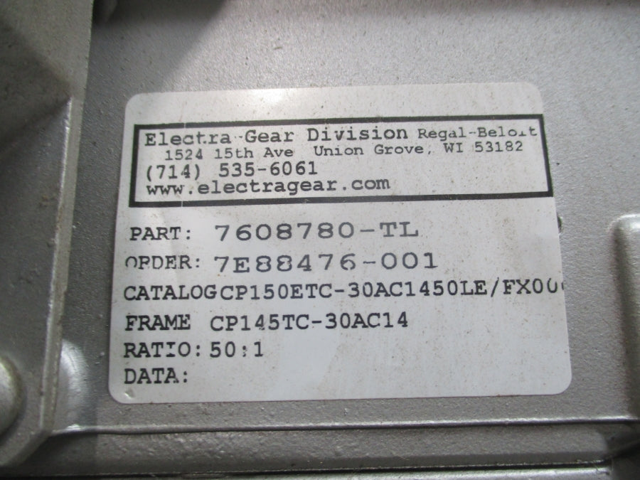 ELECTRA-GEAR CP150ETC-30AC1450LE/FX0004 230/460V 1.8/.90A NSNP