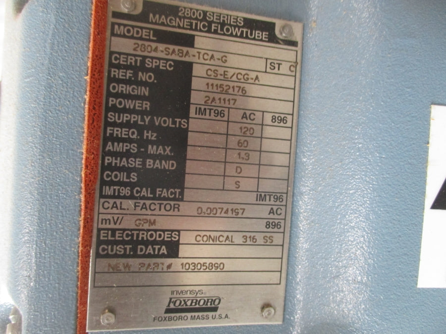 FOXBORO 2804-SABA-TCA-G 120V 1.3A NSNP