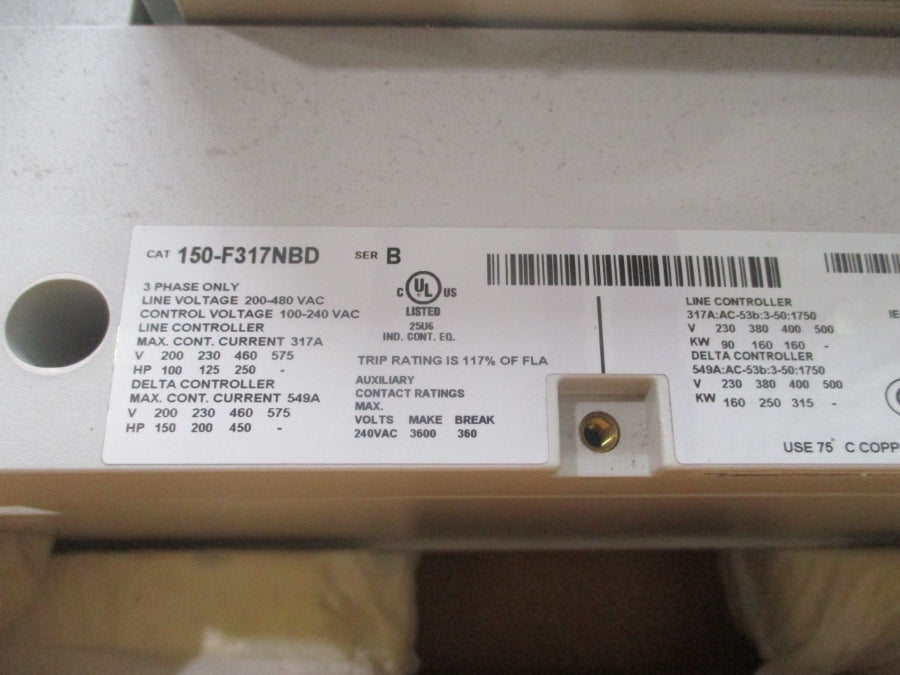 ALLEN BRADLEY 150-F317NBD SER. B 575V 317A REMAN