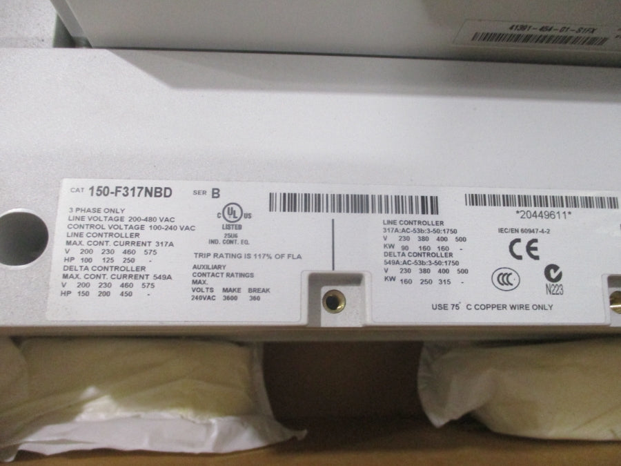 ALLEN BRADLEY 150-F317NBD SER. B 575V 317A NSMP