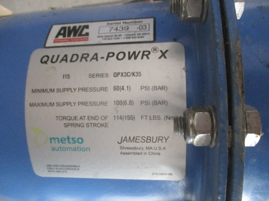 METSO QPX3C/K35 WITH ND9103HU-K 100PSI NSNP