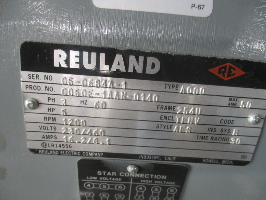 REULAND 0050E-1AAN-0140 230/460V 16.2/8.1A NSNP