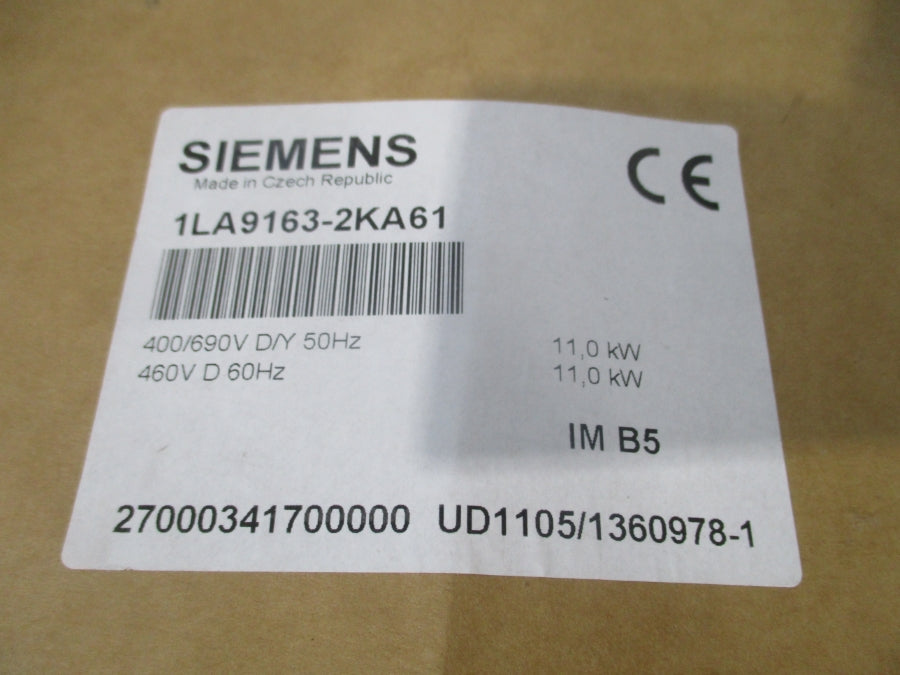 SIEMENS 1LA9163-2KA61 460V 17.1A NSMP