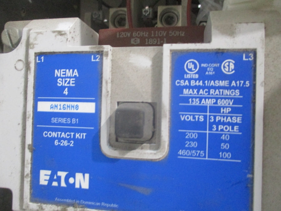 EATON CUTLER SIZE 4 MCC BUCKET W/ AN16NN0 480V 150A NSNP