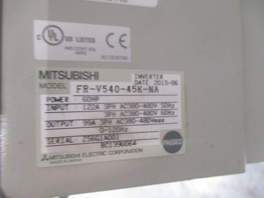 MITSUBISHI FR-V540-45K-NA 380-480VAC 122A  NSNP