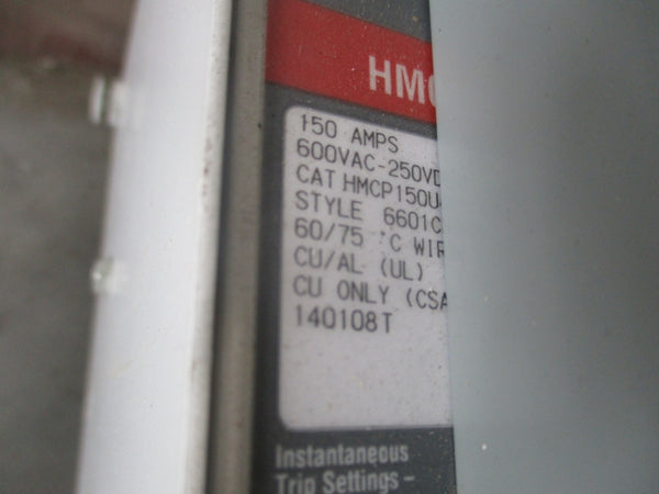 EATON CUTLER SIZE 4 MCC BUCKET W/AN16NNO AND HMCP150 BREAKER NSNP