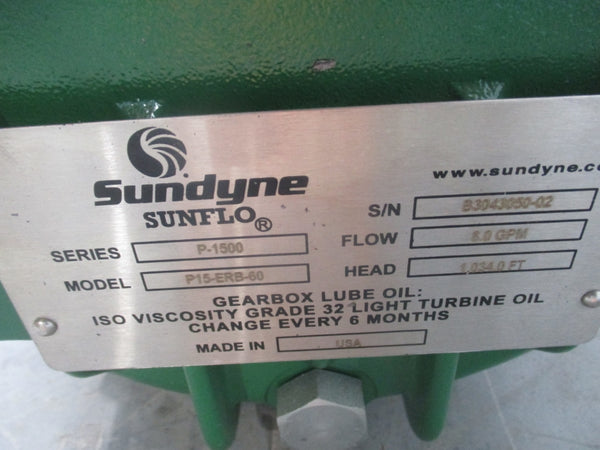 SUNDYNE P15-ERB-60 SER. P-1500 230/460V 22.4/11.2A NSNP