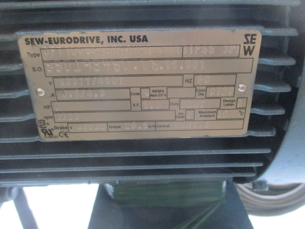 SEW-EURODRIVE K97DT100LS4BMG4HRTHXH1S 230/460V 8.6/4.3A NSNP
